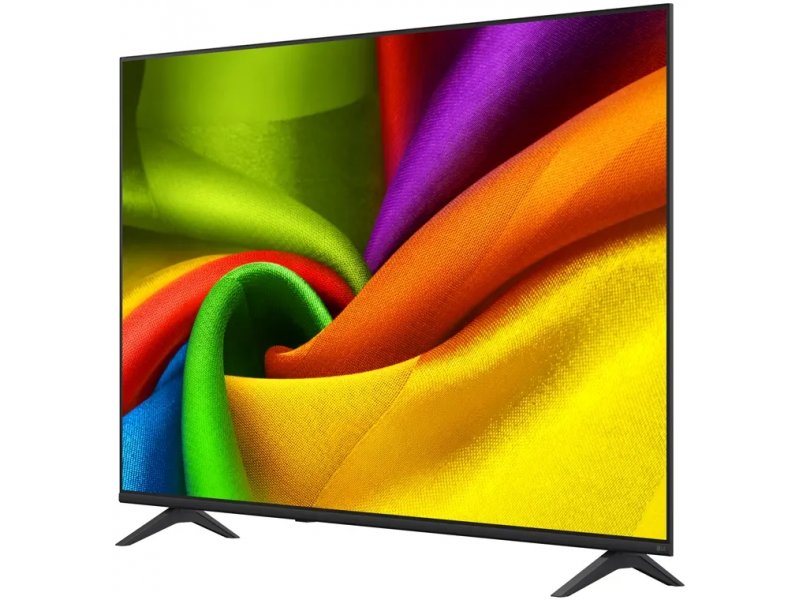 LG 85NU900B6LA — боковой профиль, демонстрация тонкого корпуса глубиной 7,24 см без подставки
