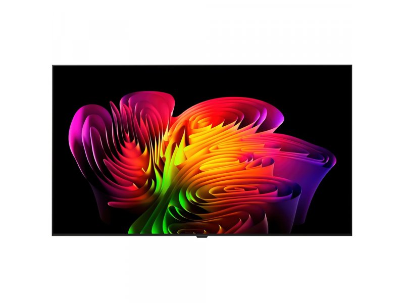 LG OLED77W6 панель OLED evo &mdash; фронтальный вид с цветным тестовым контентом, демонстрация цветопередачи