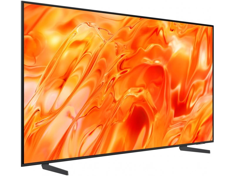 Samsung QE100QN70H 100 дюймов — боковой вид справа, тонкий профиль корпуса на подставке