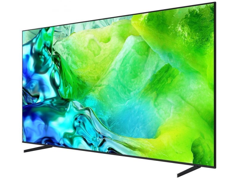 Samsung QE85QN80H Neo QLED — боковой вид справа, тонкость корпуса и подставка