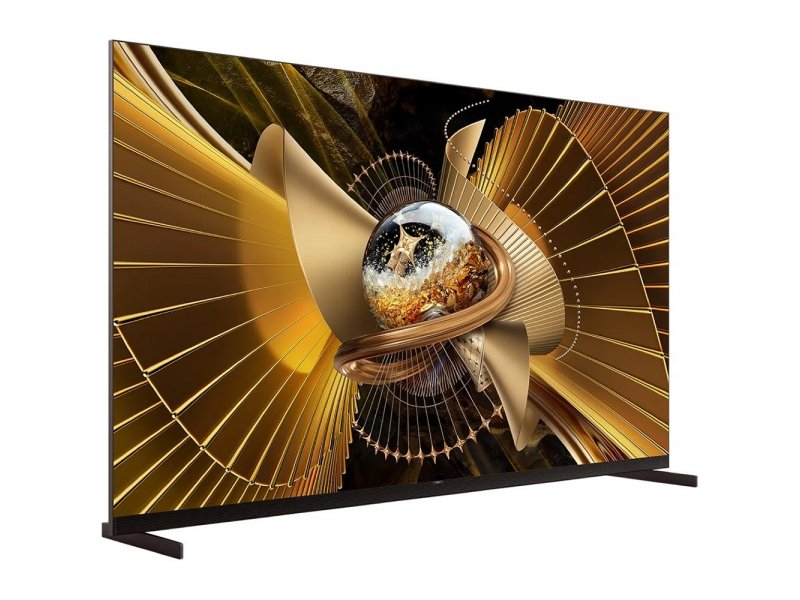 TCL 75X11L перспективный боковой вид — минималистичный дизайн флагмана TCL 2026