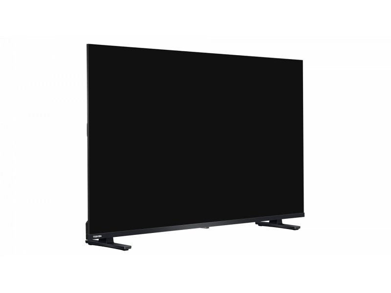 Toshiba 32V37SE боковой угловой вид — стройный силуэт корпуса и подставки