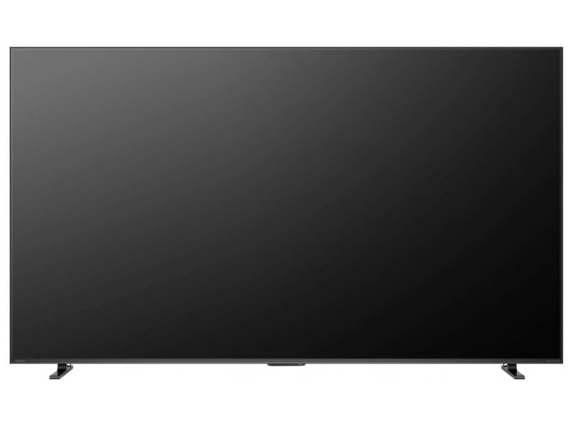 Toshiba 55Z670RE вид спереди с выключенным экраном — тонкая рамка и чёрная панель VA-матрицы