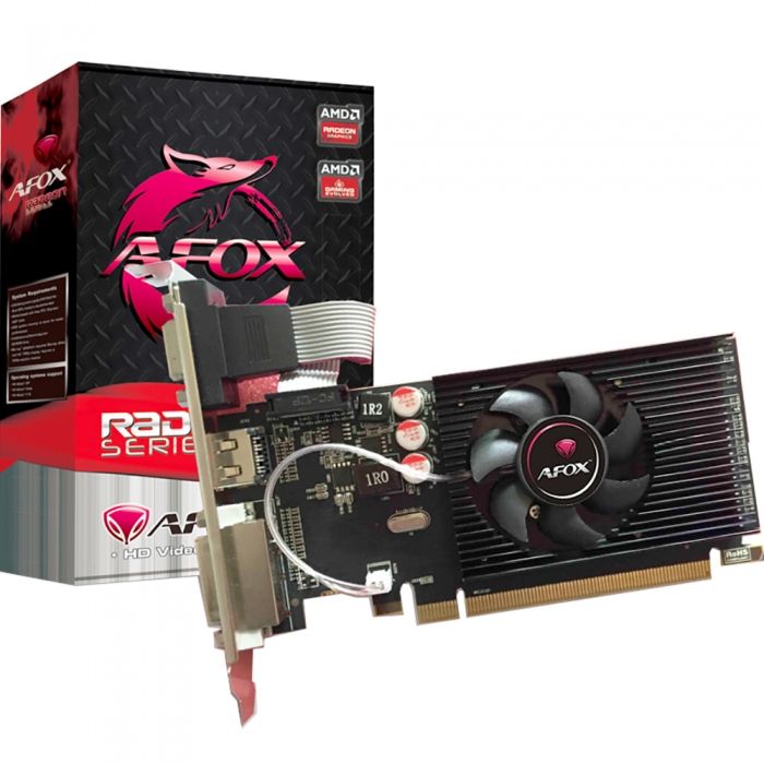 Afox AMD Radeon R5 230 AFR5230-2048D3L5 коробка комплект кулер монтажные кронштейны
