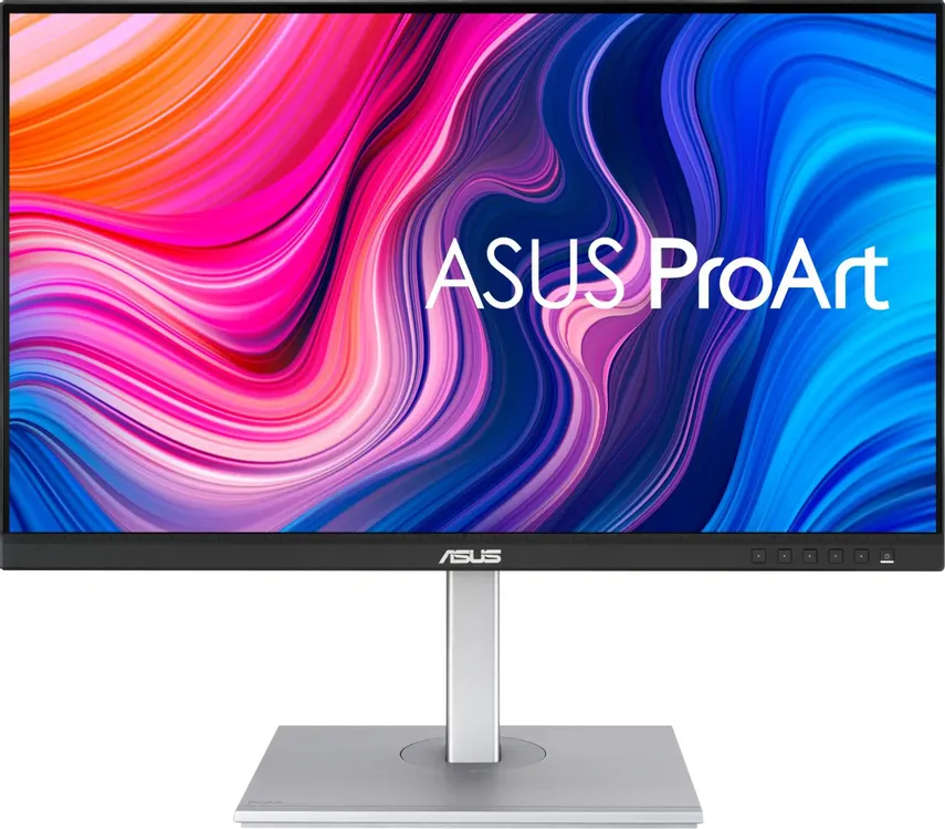 ASUS PA278CV вид спереди — демонстрация точной цветопередачи IPS-матрицы