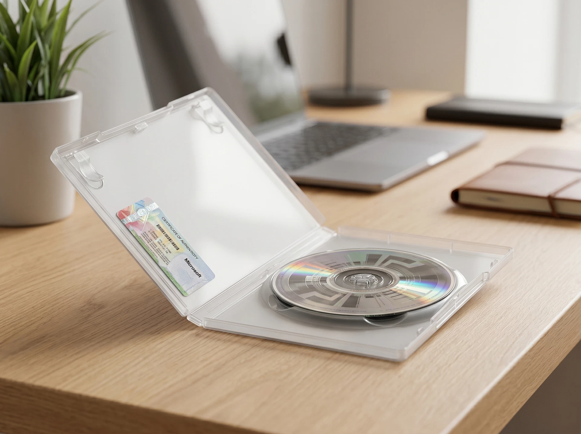 Программное обеспечение Microsoft Операционная система Windows 11 Professional 64-bit English Int 1pk DSP OEI DVD лицензия с COA и носителем - фото в интерьере