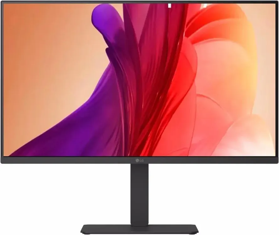 LG 32U720A-B монитор 32 дюйма 4K вид спереди демонстрация цветового спектра