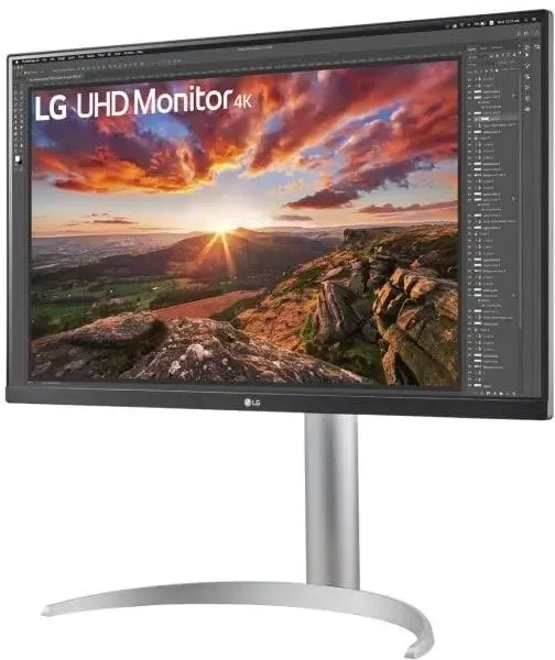 LG UltraFine 27UP850K-W — точность цветопередачи при редактировании, вид под углом