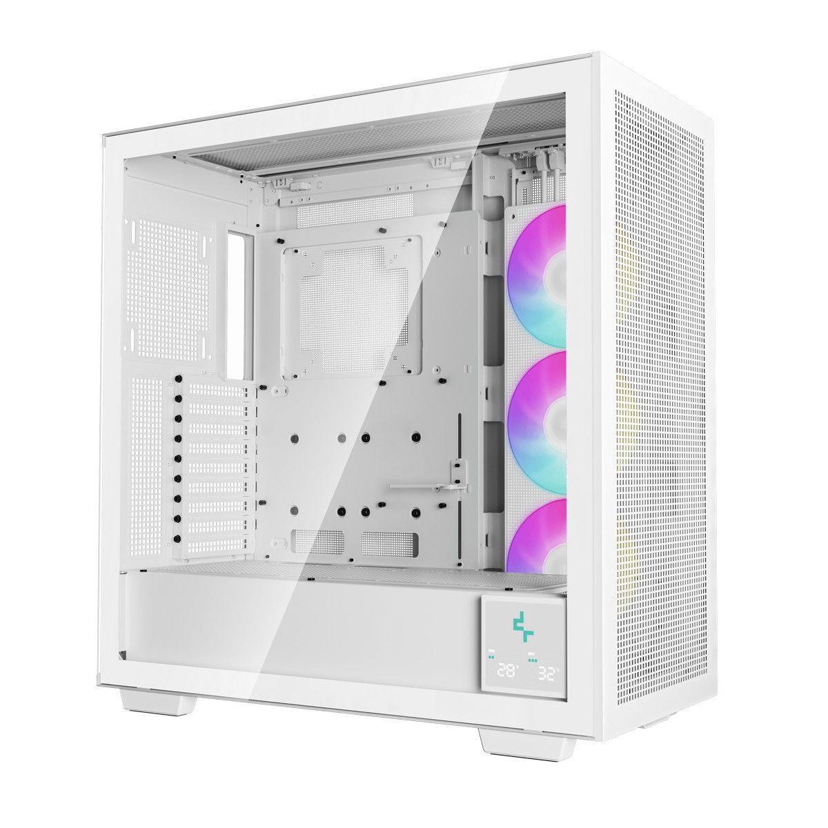 DeepCool MORPHEUS открытый корпус внутренняя компоновка три ARGB вентилятора LCD-дисплей кабель-менеджмент