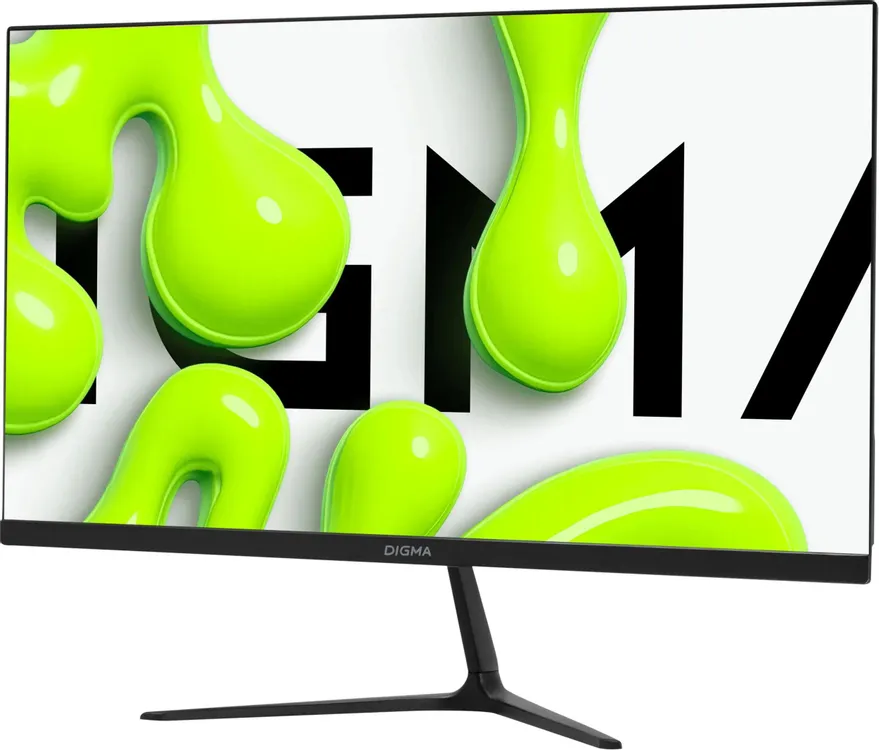 Digma Progress 22A302F монитор вид спереди с включённым экраном