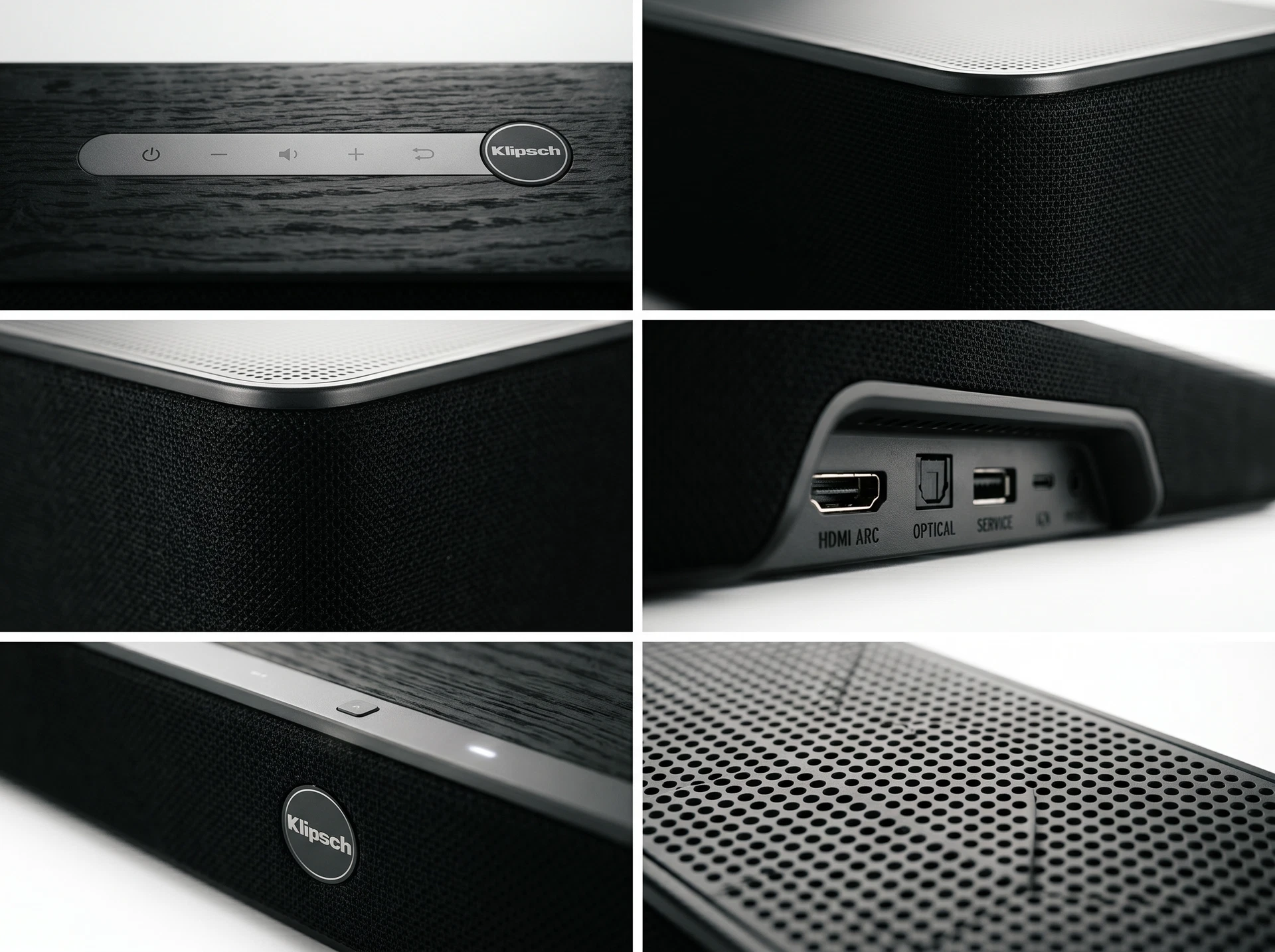 Klipsch Flexus Core 200 Black в интерьере &mdash; размещение под телевизором на тумбе
