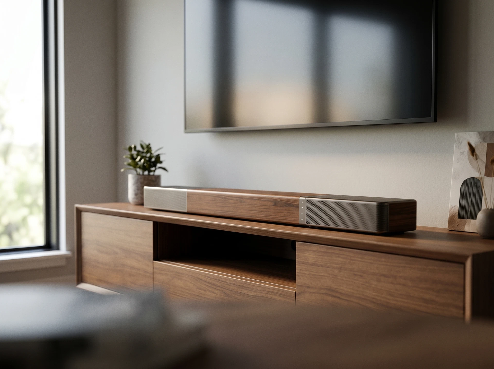 Саундбар Klipsch Flexus Core 300 Walnut - фото в интерьере