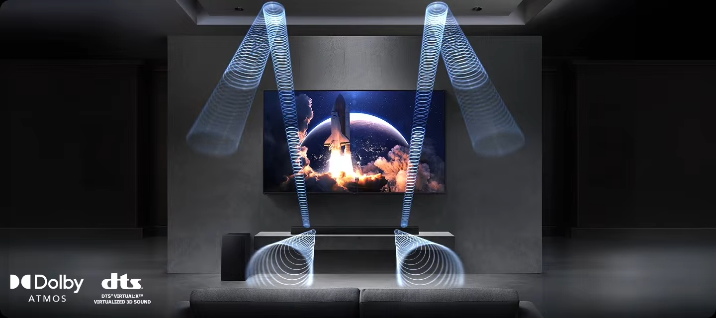Samsung HW-Q600F Dolby Atmos DTS Virtual:X визуализация объёмного 3D-звука
