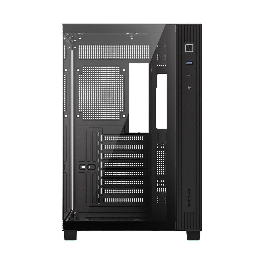 ID-Cooling VIEW 510 — передняя панель с портами USB, кнопками и слотами для вентиляторов