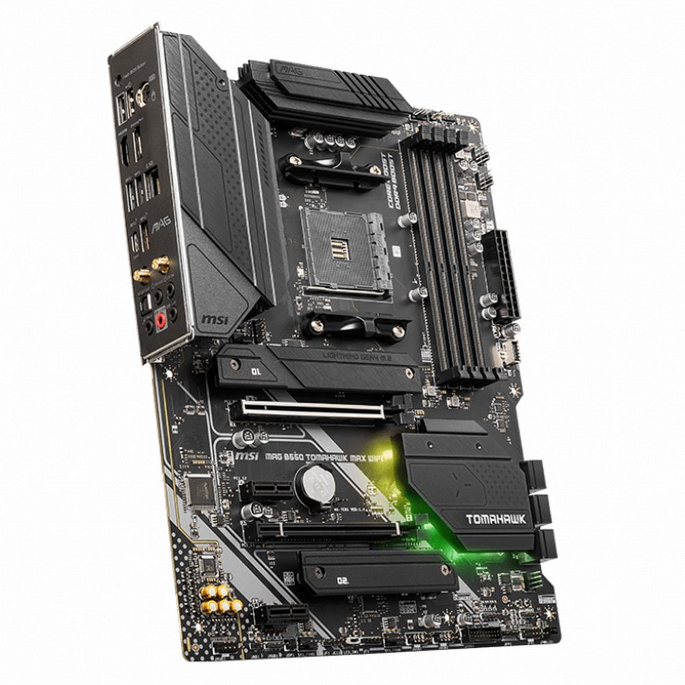 MSI MAG B550 Tomahawk Max Wifi боковая панель &mdash; порты задней панели, аудио и USB-разъёмы, эргономика I/O