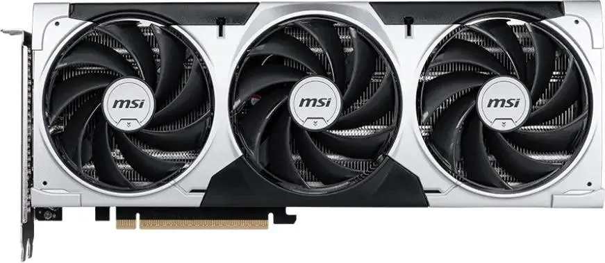 MSI RTX 5060 Ti 8G VENTUS 3X вид спереди три вентилятора трёхслотовый радиатор