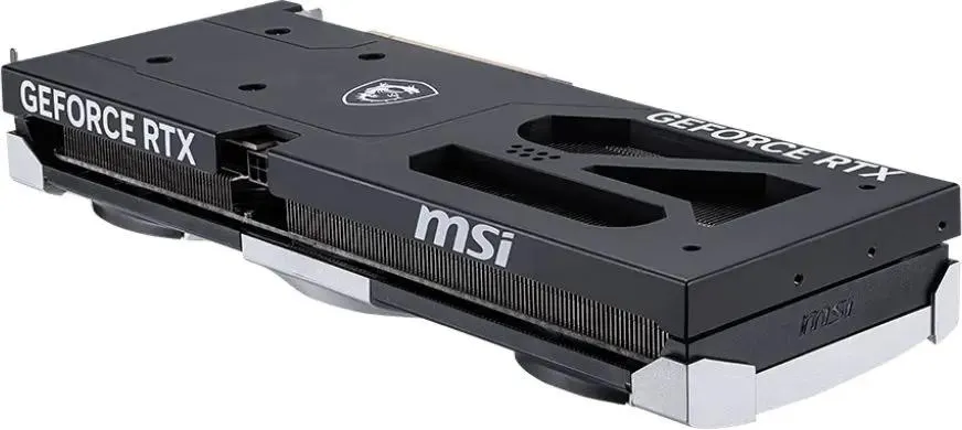 MSI RTX 5060 Ti 8G VENTUS 3X боковой профиль логотип GeForce RTX система охлаждения