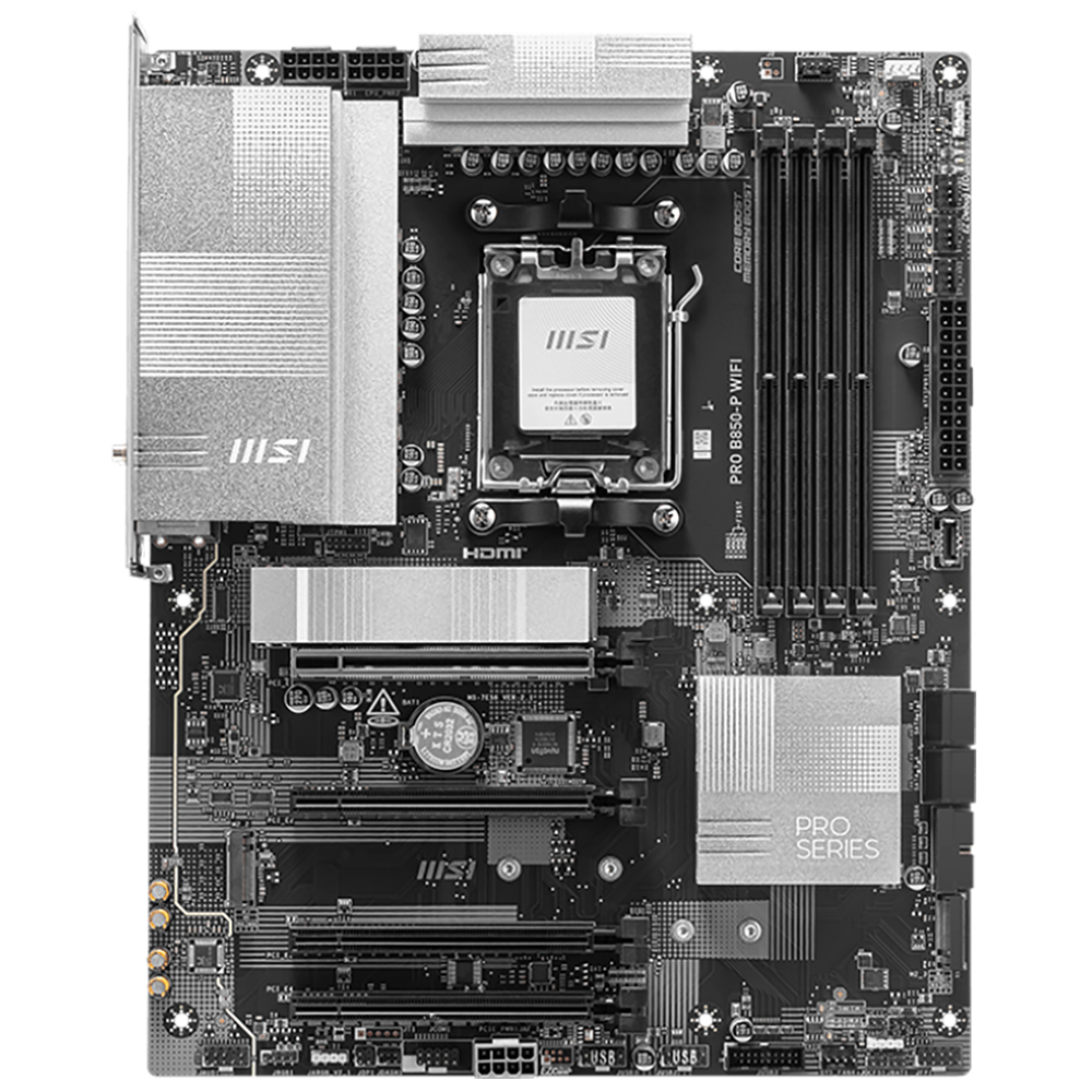 MSI Pro B850-P WiFi задняя панель порты USB HDMI RJ-45 крупный план
