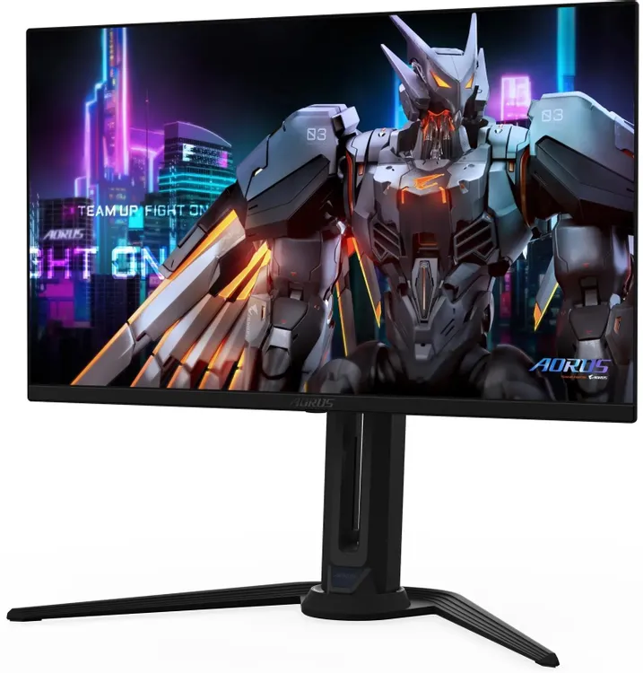 Gigabyte AORUS FO27Q5P вид спереди QD-OLED насыщенные цвета контраст HDR