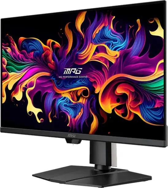 MSI MPG 271QR вид сбоку &mdash; конструкция регулируемой подставки и боковая панель корпуса