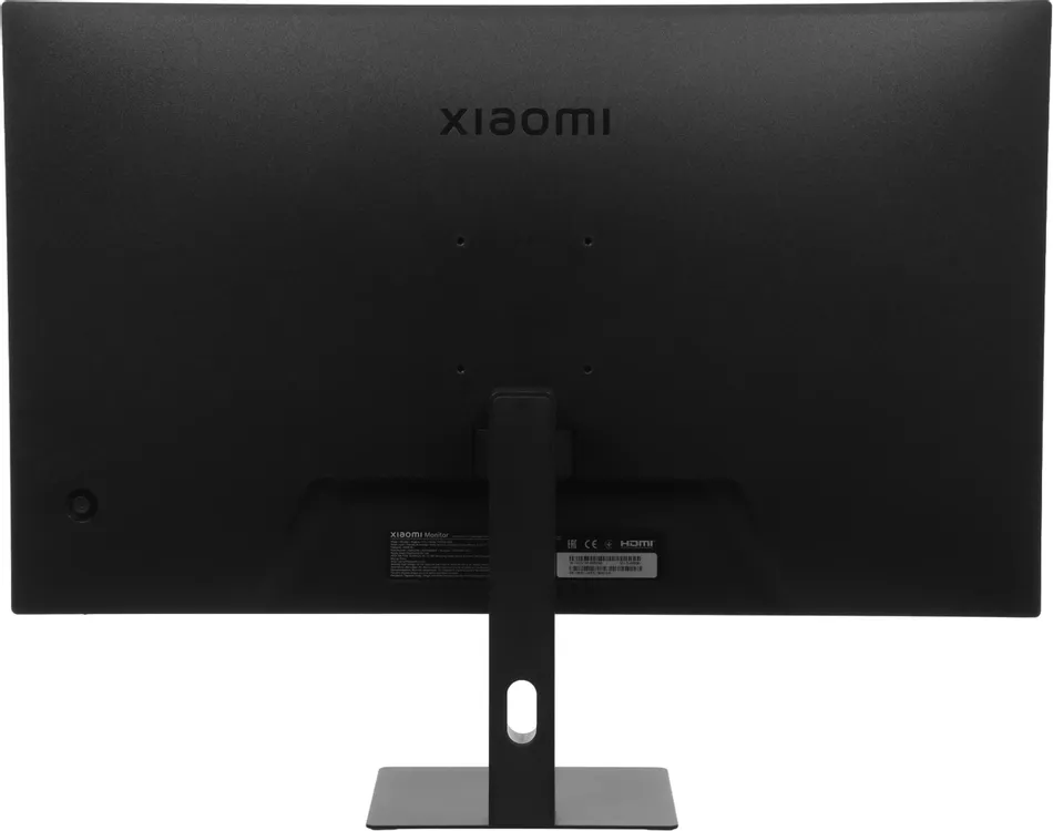 Xiaomi Monitor A27i 2026 вид сзади разъёмы HDMI DisplayPort маркировка логотип Xiaomi подставка