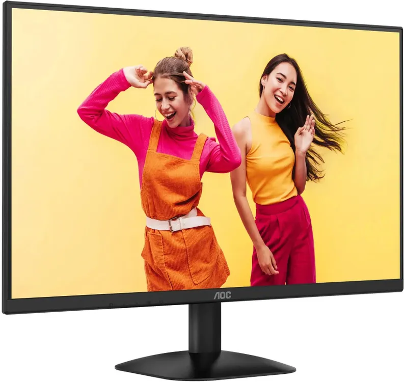 AOC Q27B35E вид спереди на подставке яркая цветопередача IPS QHD