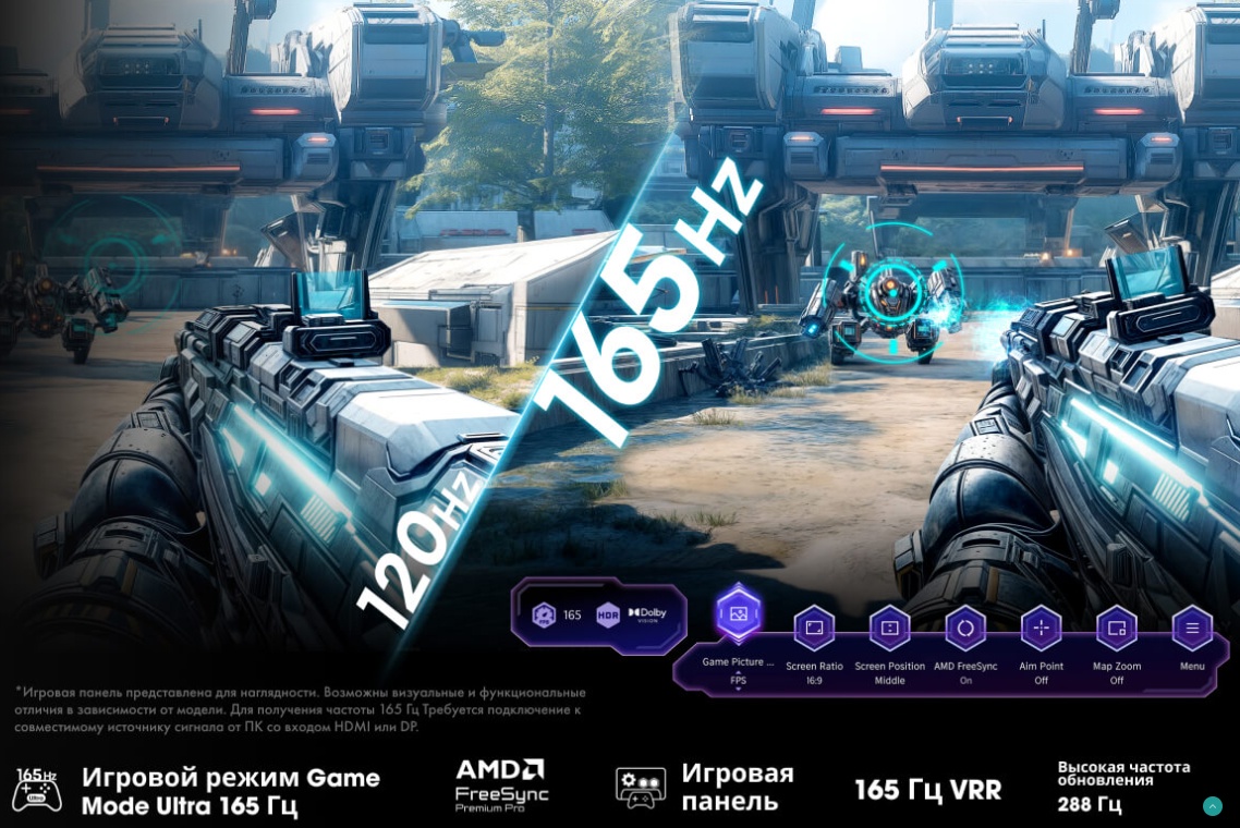 Game Mode Ultra 165 Гц — игровой режим Hisense 65U8Q