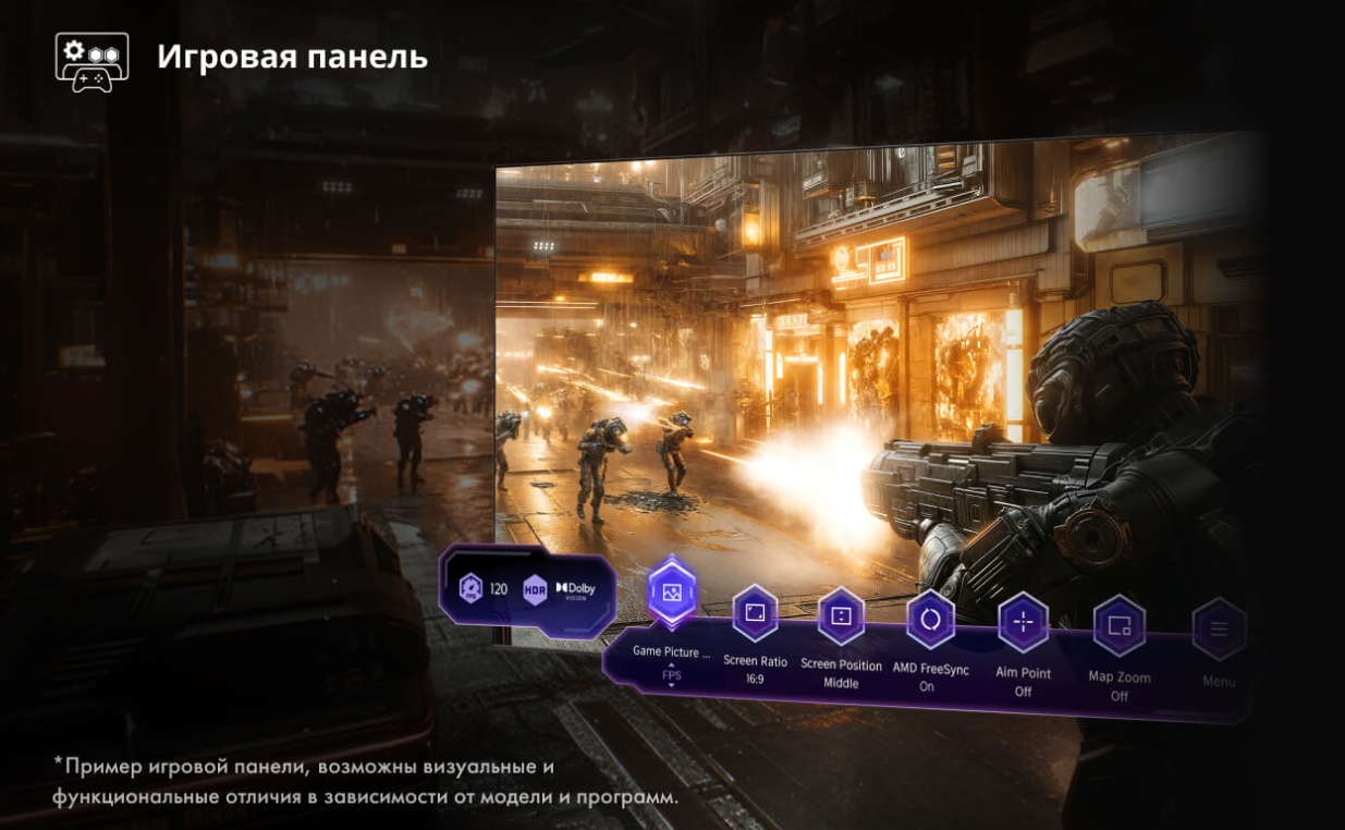 Игровая панель Hisense 65U8Q — управление в реальном времени