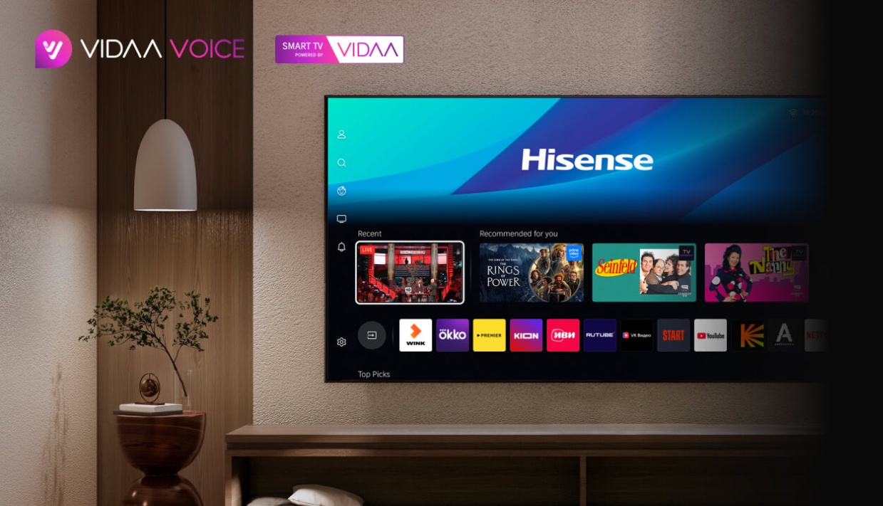 VIDAA Smart TV — платформа Hisense 65U8Q с ИИ-рекомендациями