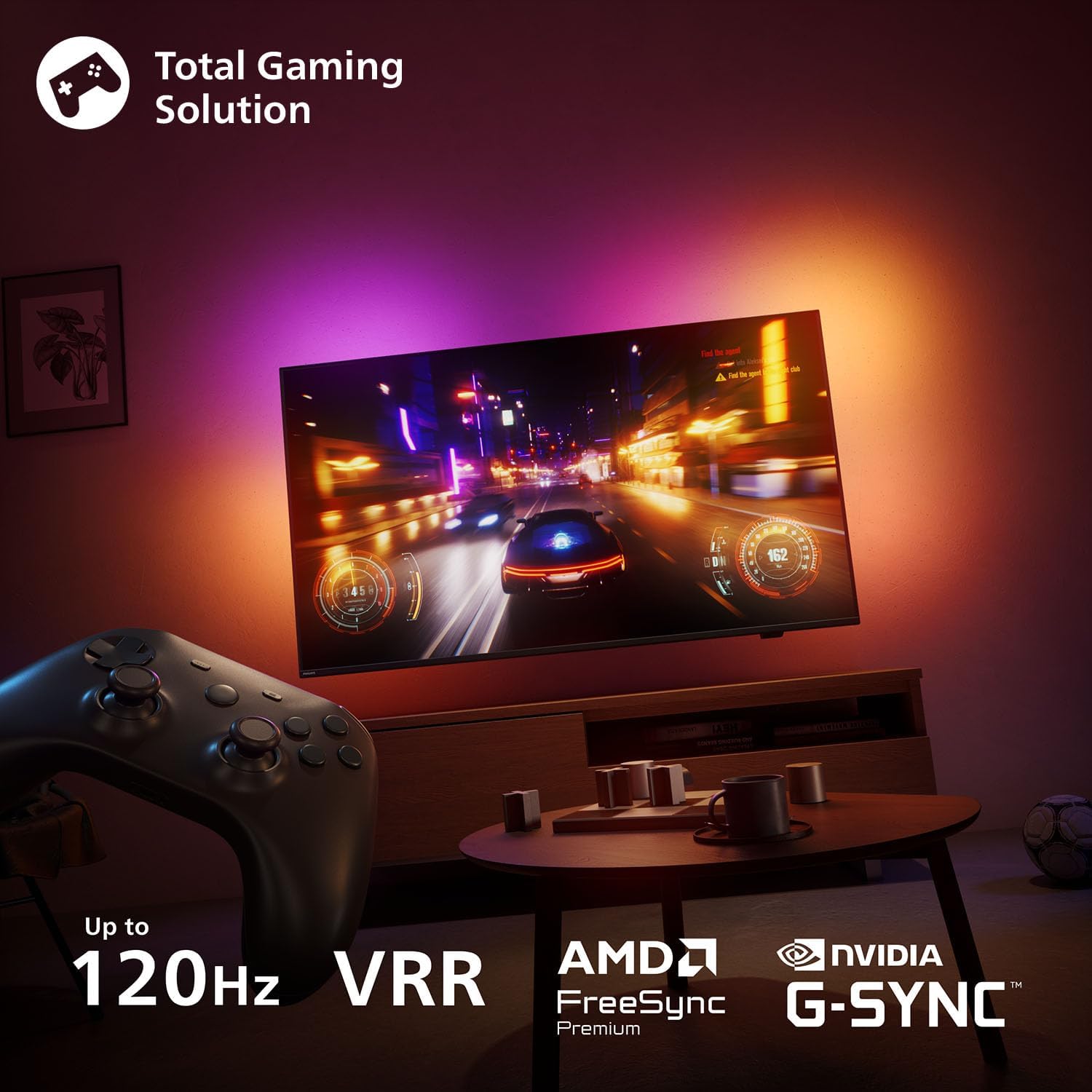 Philips 77OLED770 игровой режим &mdash; Xbox контроллер, 120 Гц, VRR, AMD FreeSync Premium, NVIDIA G-SYNC