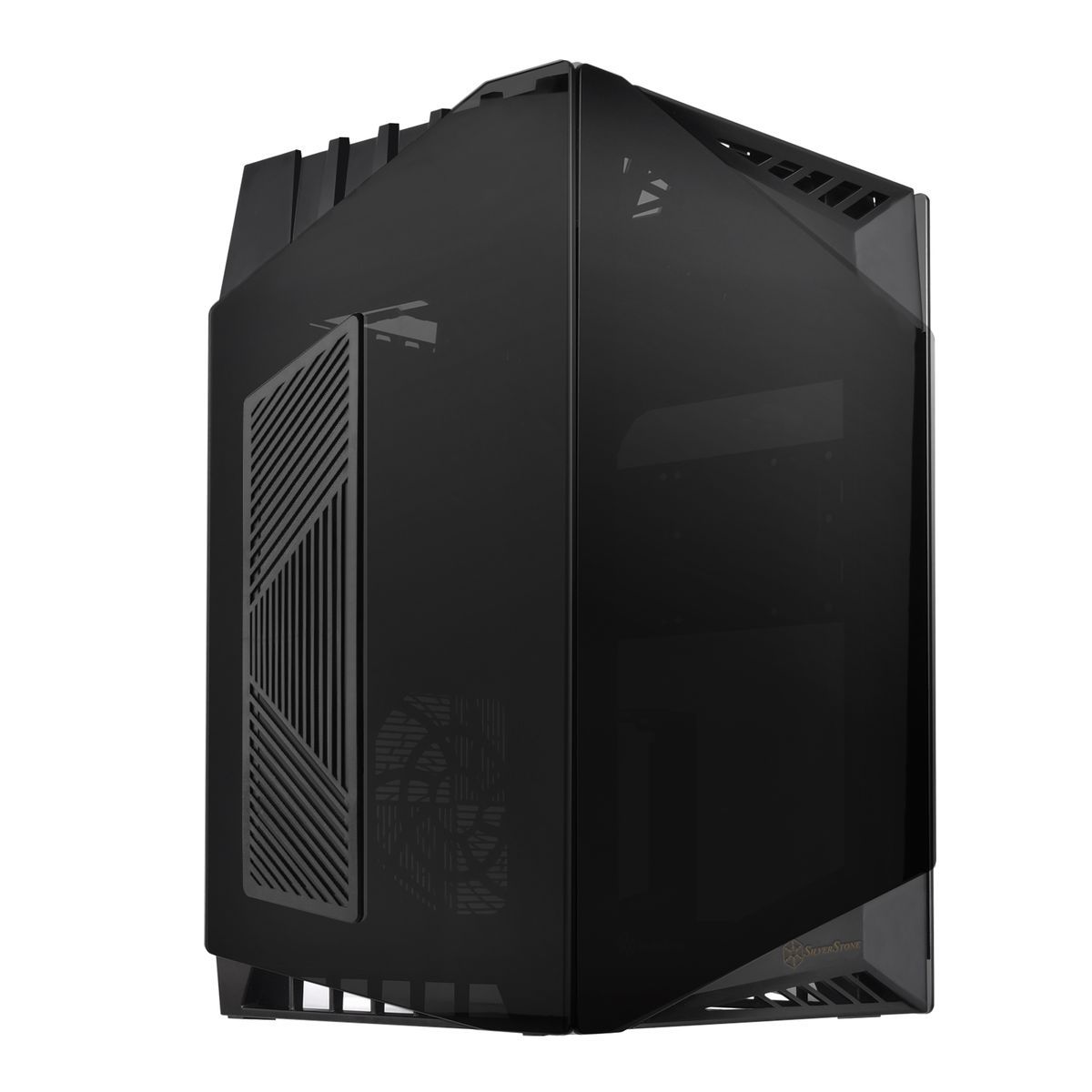 SilverStone Lucid SST-LD03B-AF общий вид спереди боковая панель из закалённого стекла