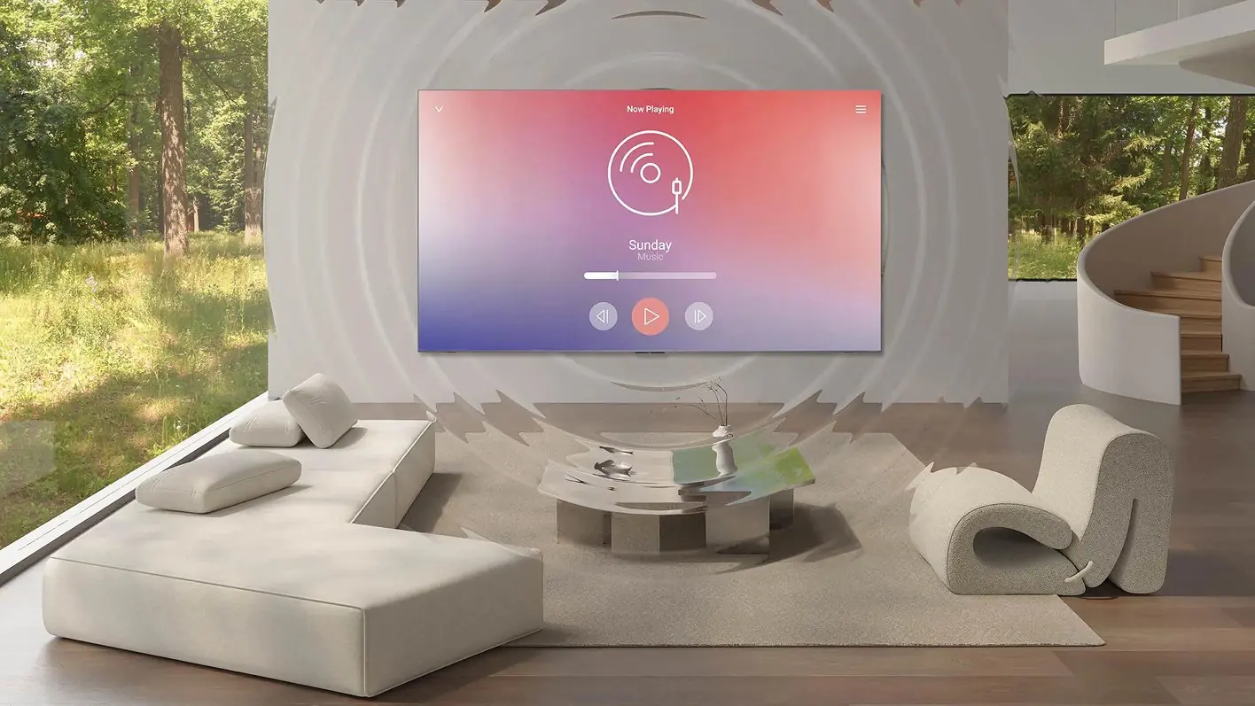 TCL 85C8K — аудиосистема Audio by Bang and Olufsen