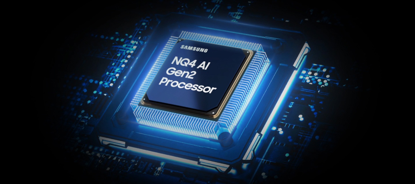 Samsung QE55S85FAEXRU — процессор NQ4 AI Gen 2 в действии