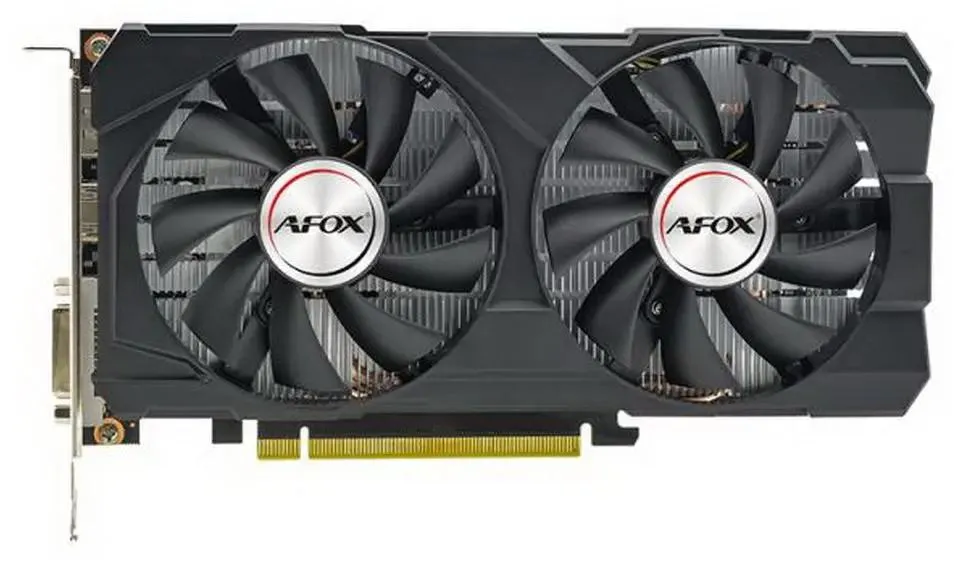 Afox GeForce GTX 1660 Super AF1660S-6144D6H4-V2 вид спереди два вентилятора охлаждения