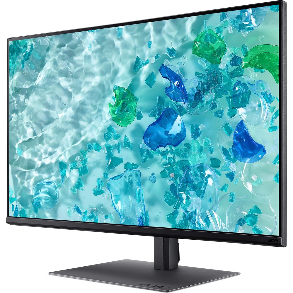 Acer B327QKB1bmiiprzx вид сбоку демонстрация тонкого профиля корпуса