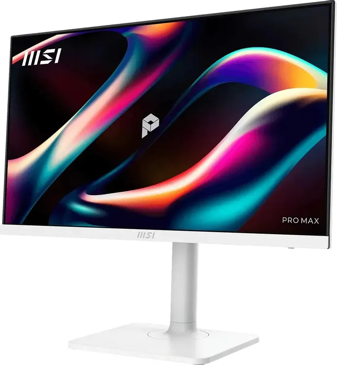 MSI PRO MAX 271QPHW E14 вид под углом демонстрирует цветопередачу и контрастность IPS-панели