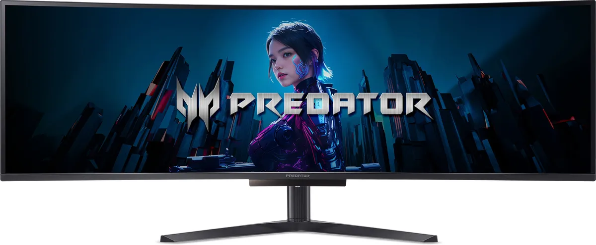 Acer Predator X49Xbmipphuzx ультрашироки&shy;й изогнутый OLED-монитор 49 дюймов вид спереди