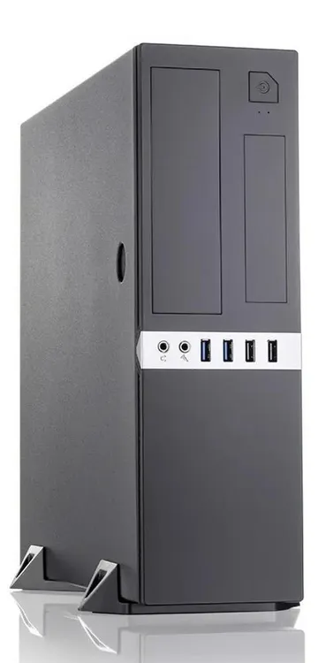 Foxline FL-203 вид сбоку корпус Slim для Micro-ATX Mini-ITX