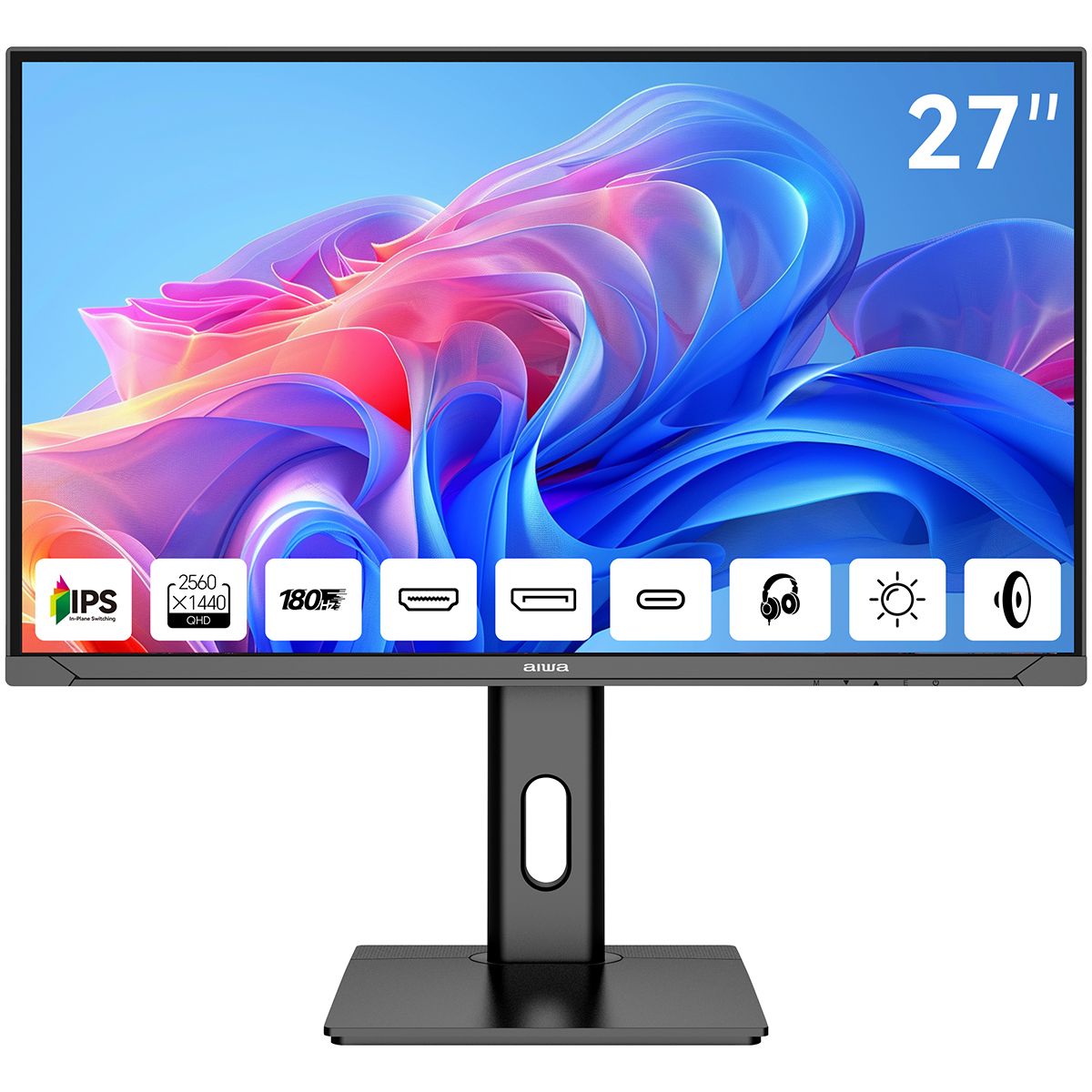 Aiwa MD2714 монитор 27 дюймов IPS QHD фронтальный вид