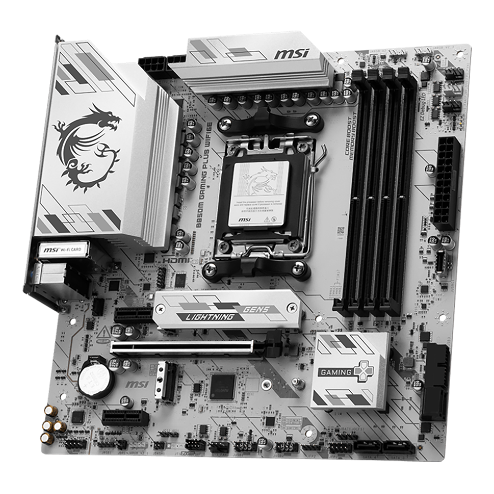 MSI B850M Gaming Plus WiFi6E разъёмы M.2 и SATA слоты накопителей