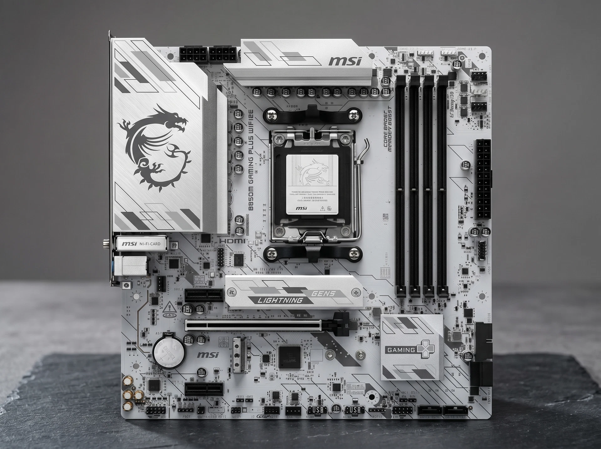 Материнская плата MSI B850M Gaming Plus Wifi6e, Socket AM5, AMD B850, mATX, RTL - фото в интерьере