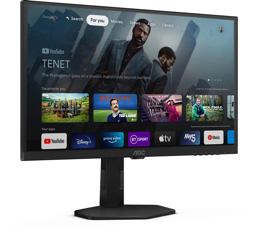 AOC Q27G4XY вид спереди на подставке, экран 27 дюймов QHD 180 Гц