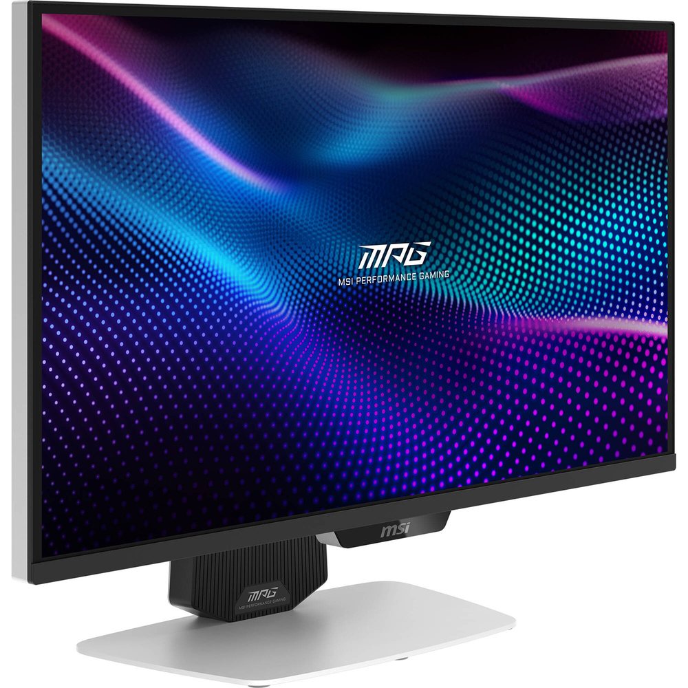 MSI MPG 274URDFW E16M Rapid изометрический вид &mdash; яркие цвета на экране, дизайн под углом