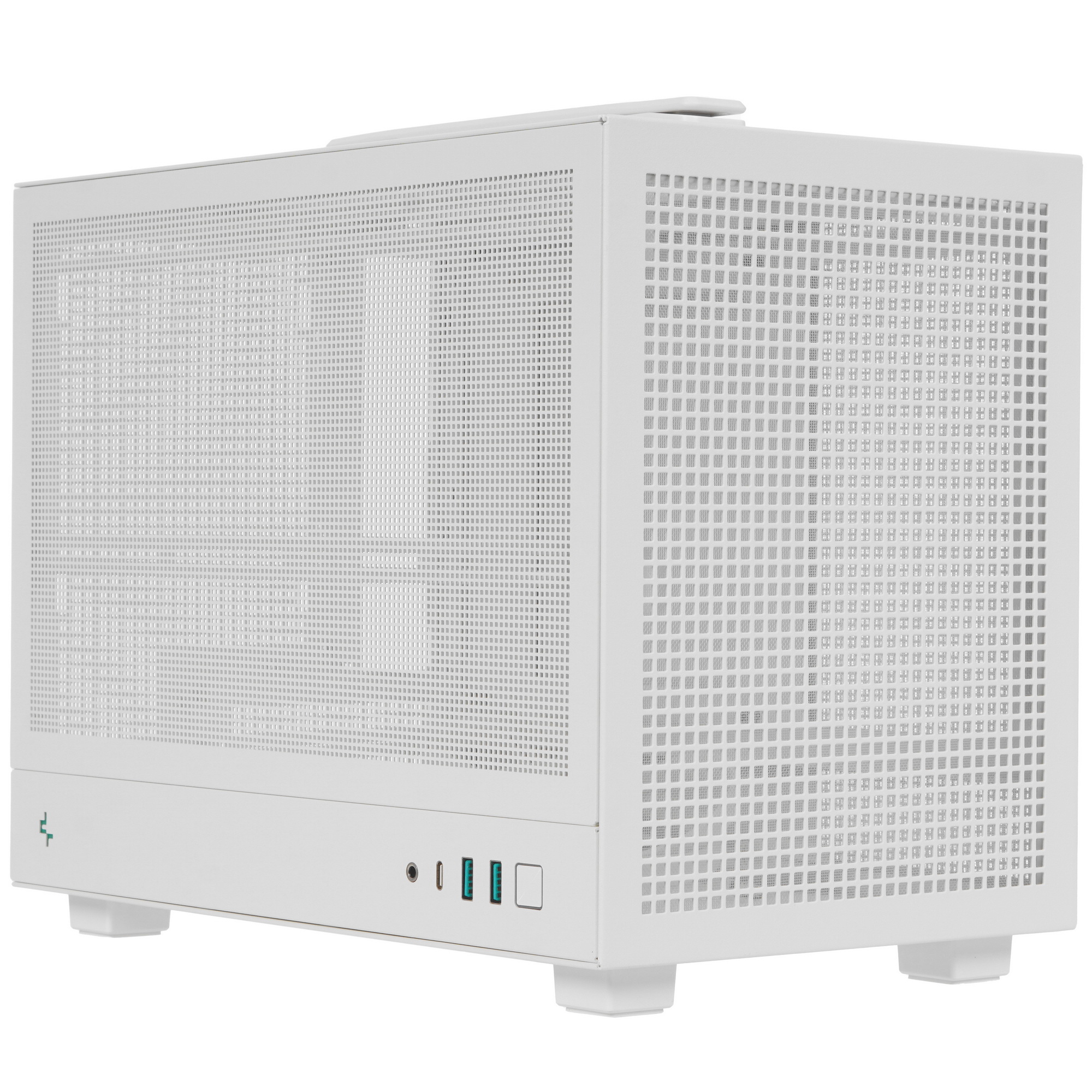 DeepCool CH160 MESH белый боковой вид сетчатые панели вентиляция